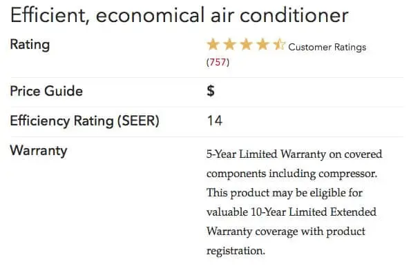 14acx specs Lennox Air Conditioners