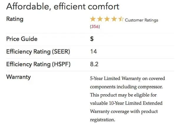 14hpx specs Lennox Heat Pumps