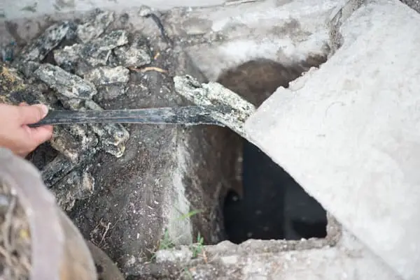 Home with grease clogging the drain pipes