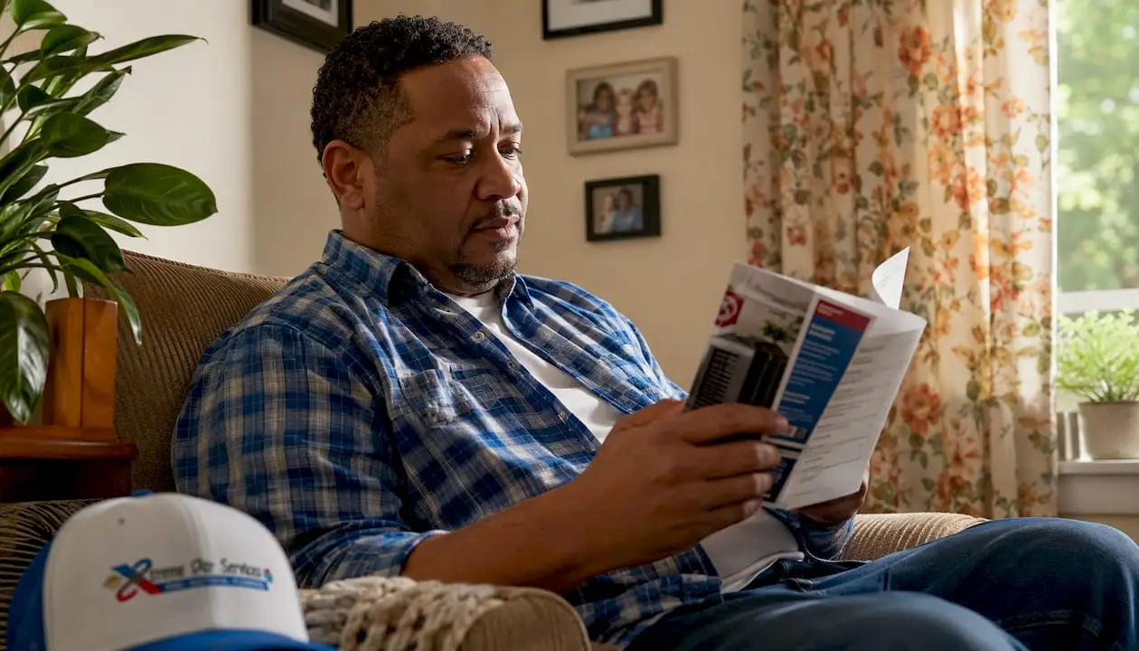 Man reviewing HVAC alternatives at home