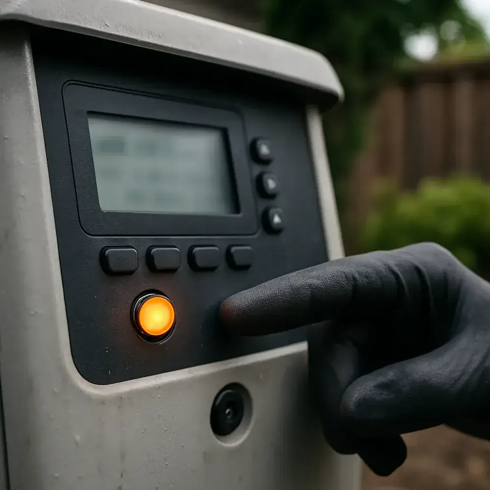 Standby generator fault light indicating repair rather than maintenance need