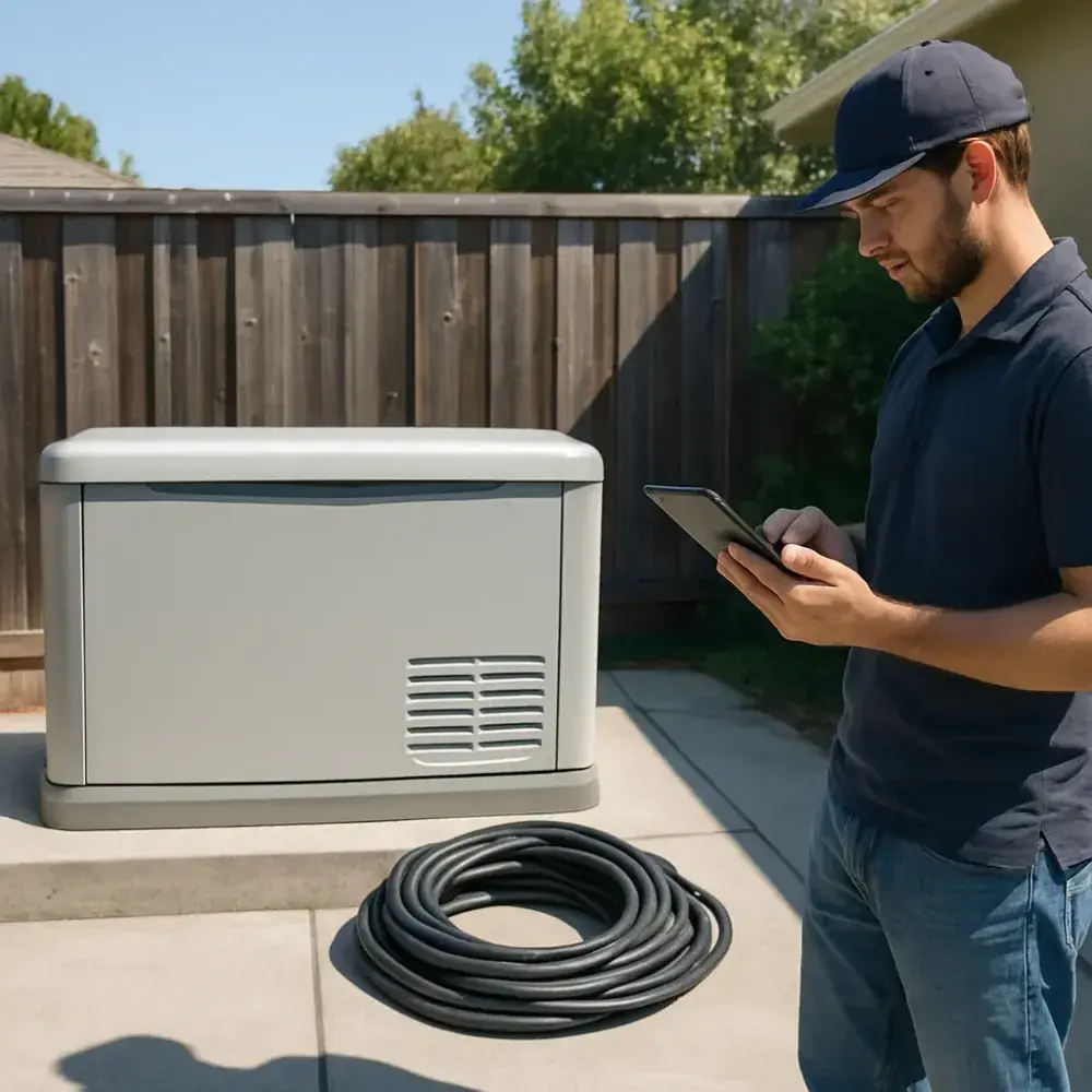 Completed generator load test result at a Sunnyvale residence