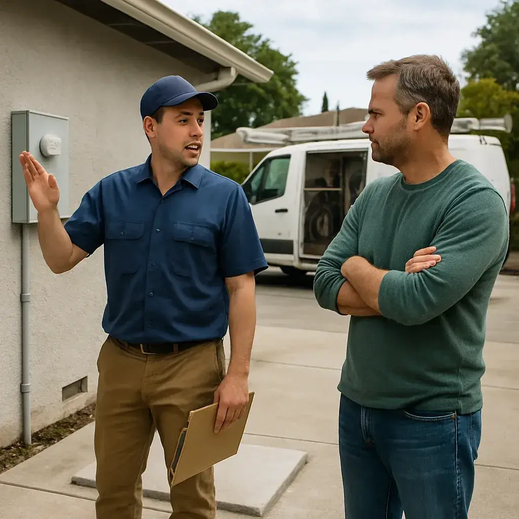 HVAC contractor explains transfer switch installation isn't ready without a generator