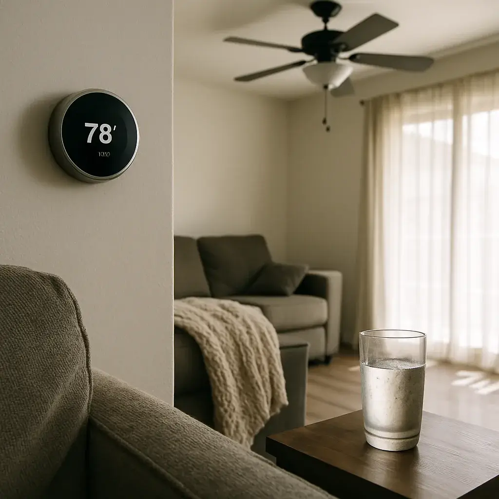 Thermostat showing high temperature in Sunnyvale home needing AC not cooling diagnosis