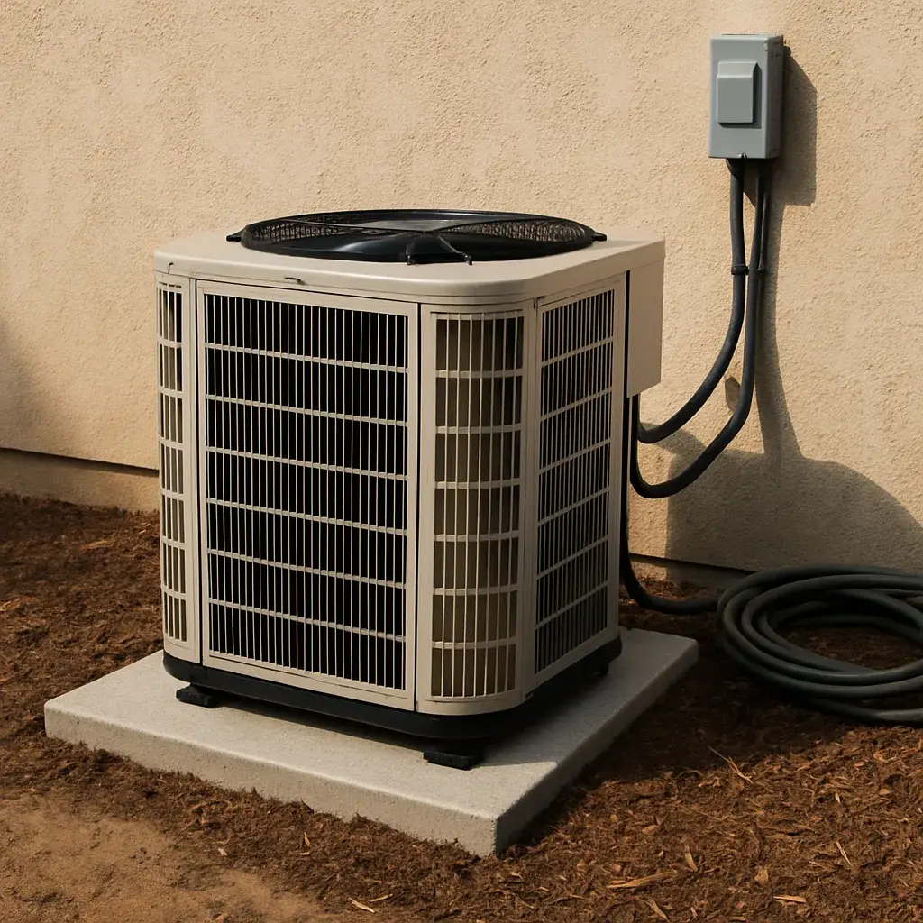 Newly installed energy-efficient AC unit after replacement service in Sunnyvale home