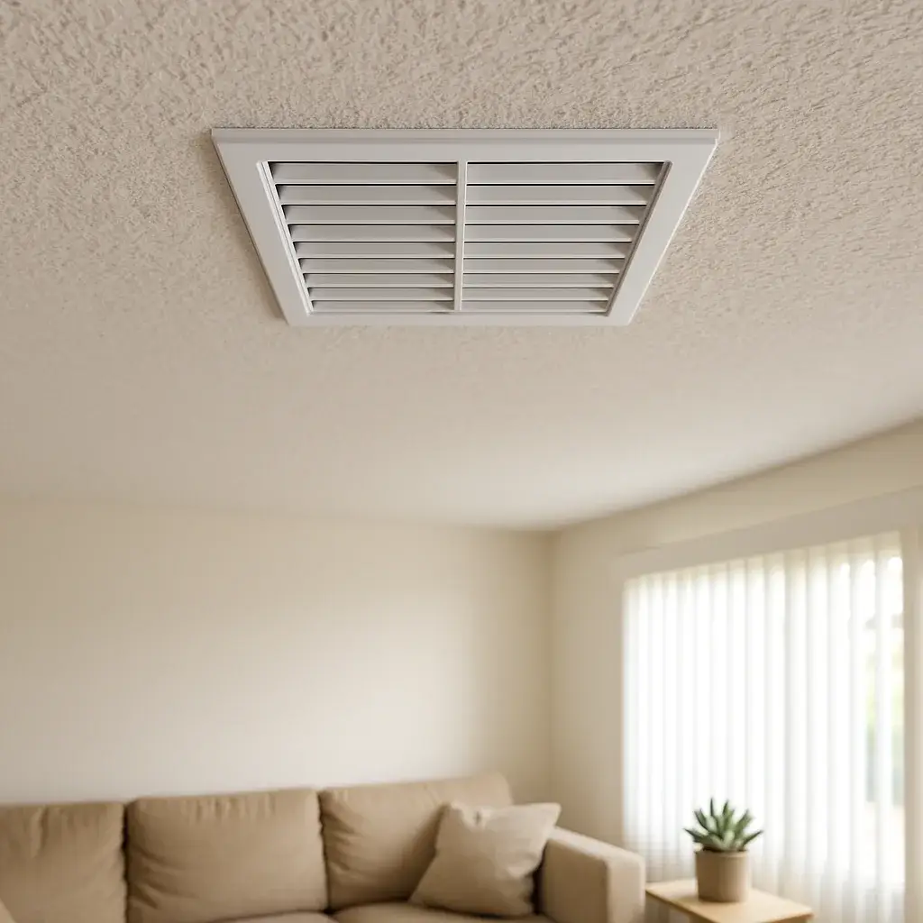 section-2 Clean ceiling air vent after duct cleaning service in Sunnyvale home