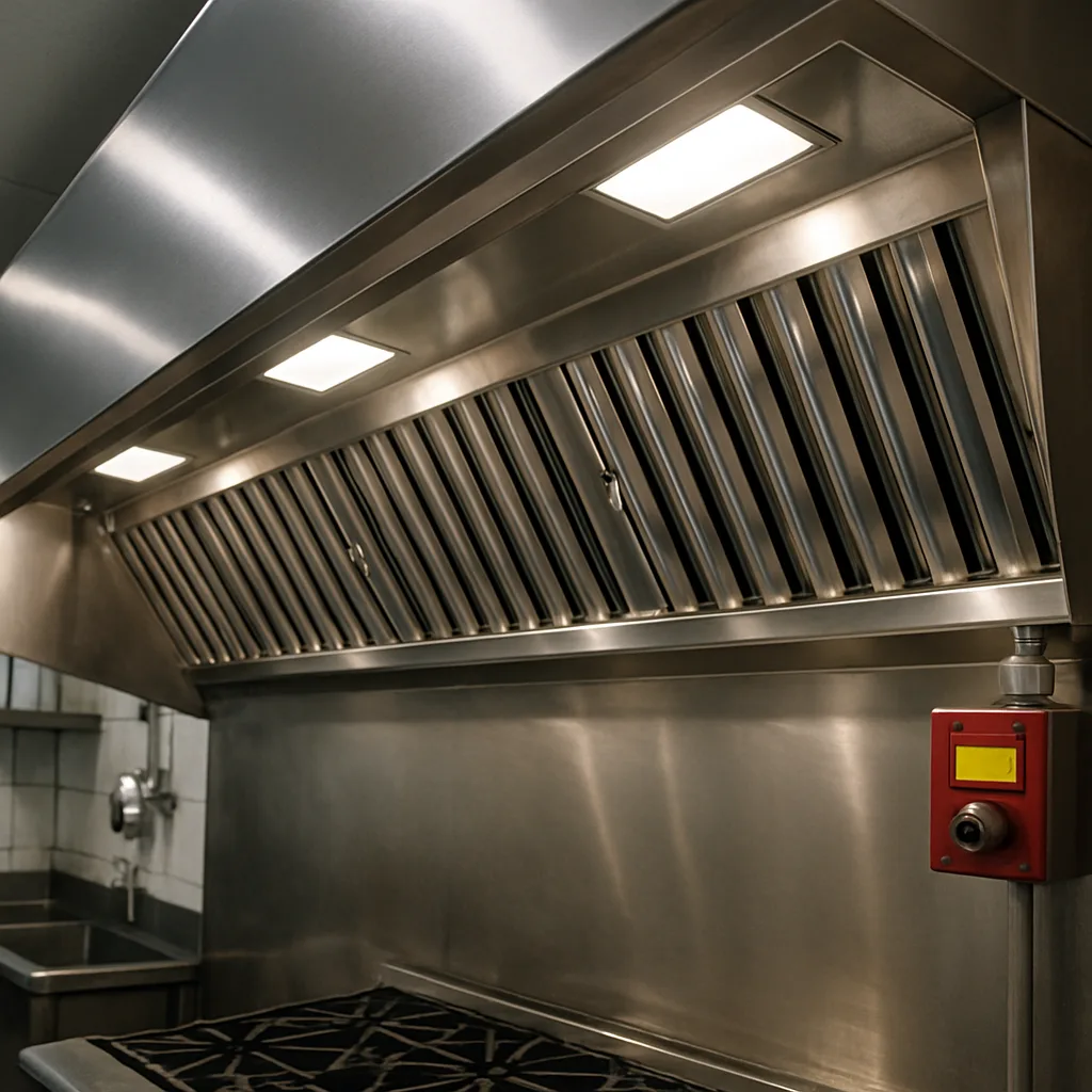 clean-exhaust-hood-after-ventilation-upgrade-sunnyvale Clean upgraded kitchen exhaust hood system after ventilation service in Sunnyvale