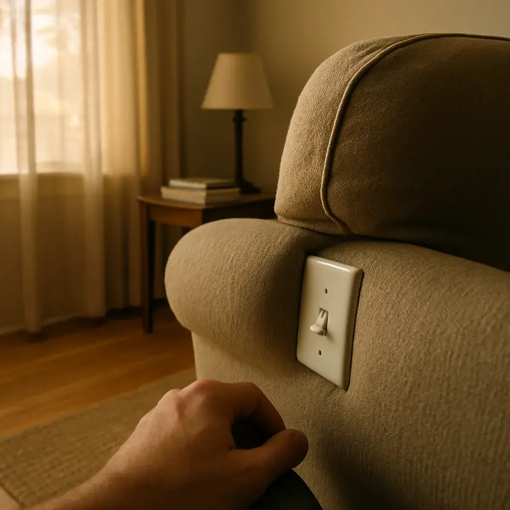 switch-placement-issue-living-room-sunnyvale Awkwardly placed light switch behind furniture in Sunnyvale home