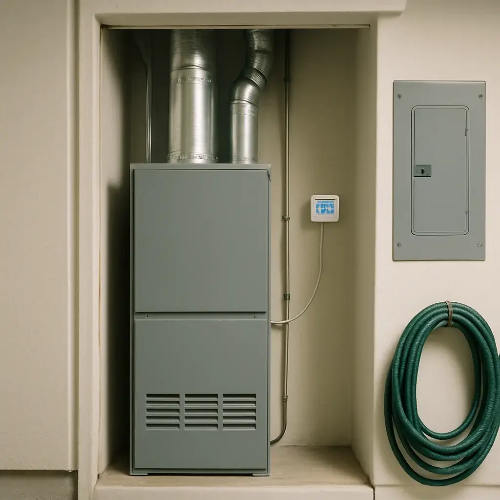 Repaired furnace running again after emergency no-heat service in Sunnyvale home