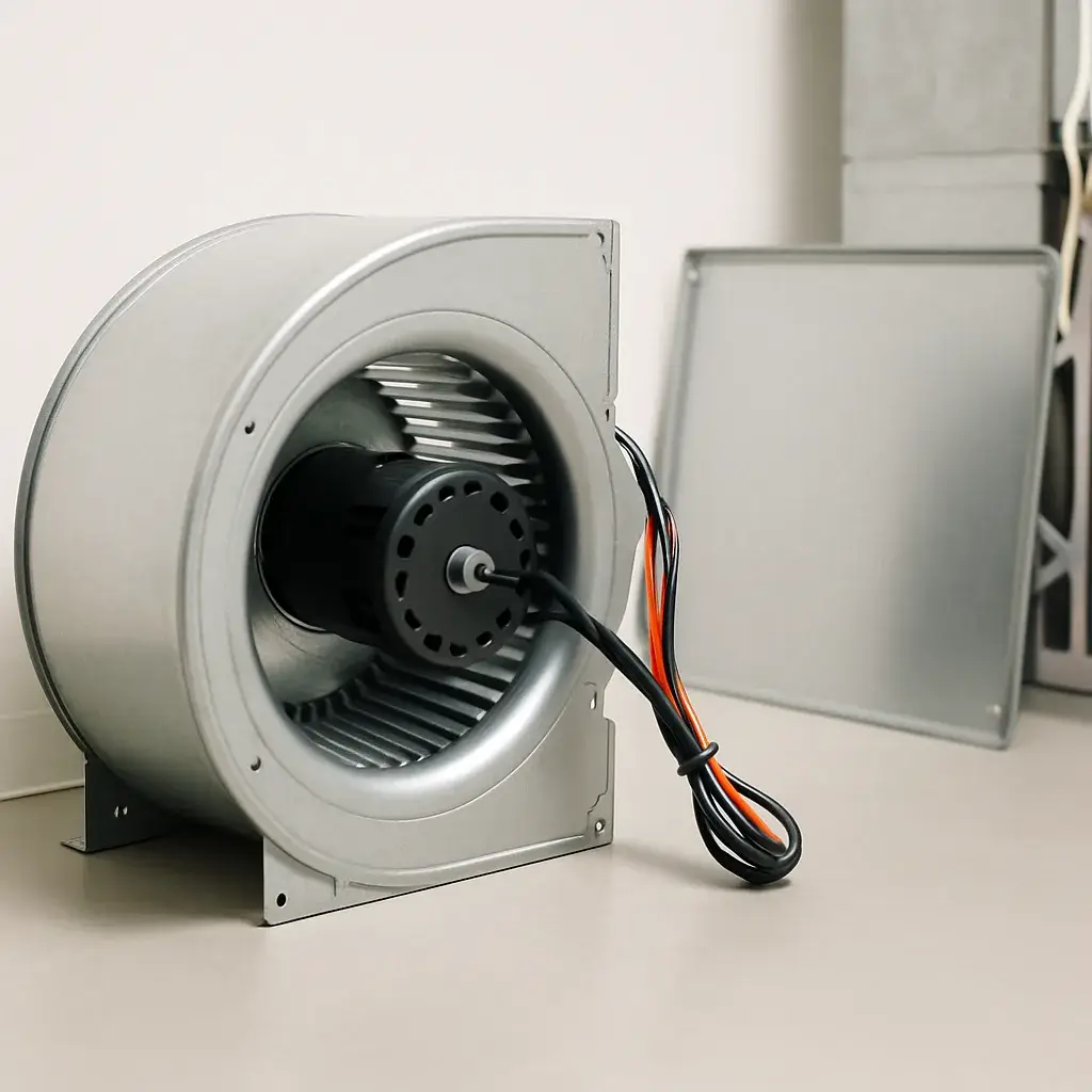 Repaired furnace blower motor reinstalled and cleaned in Sunnyvale home