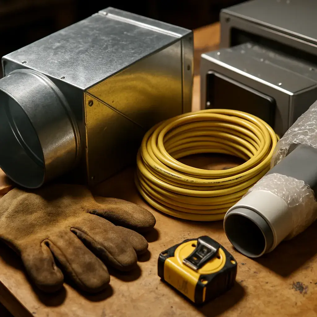 Furnace installation ductwork and wiring parts that affect Sunnyvale project pricing