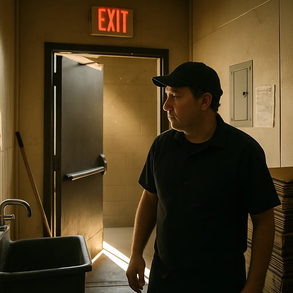 Kitchen manager noticing door resistance signaling need for make-up air in Sunnyvale