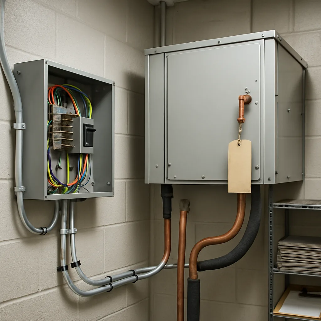 Repaired HVAC and electrical panel equipment after commercial service in Sunnyvale building