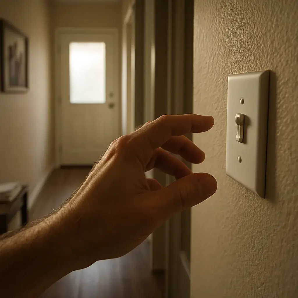 outlet-switch-repair-homeowner-noticing-switch-sunnyvale Homeowner noticing buzzing switch sound before calling for Sunnyvale switch repair