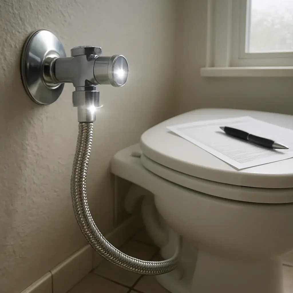 plumbing-inspection-repaired-shutoff-valve-sunnyvale Repaired toilet shutoff valve after plumbing inspection finds issue in Sunnyvale
