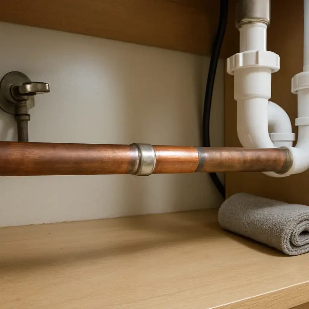 Spot repair soldered pipe joint completed instead of full repipe in Sunnyvale