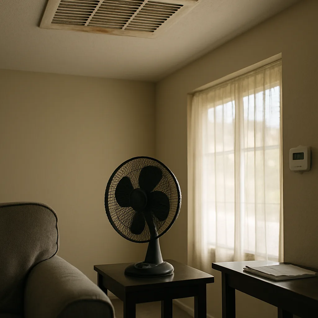 living-room-ceiling-vent-warning-signs-sunnyvale Living room vent showing signs ductwork needs sheet metal repair in Sunnyvale